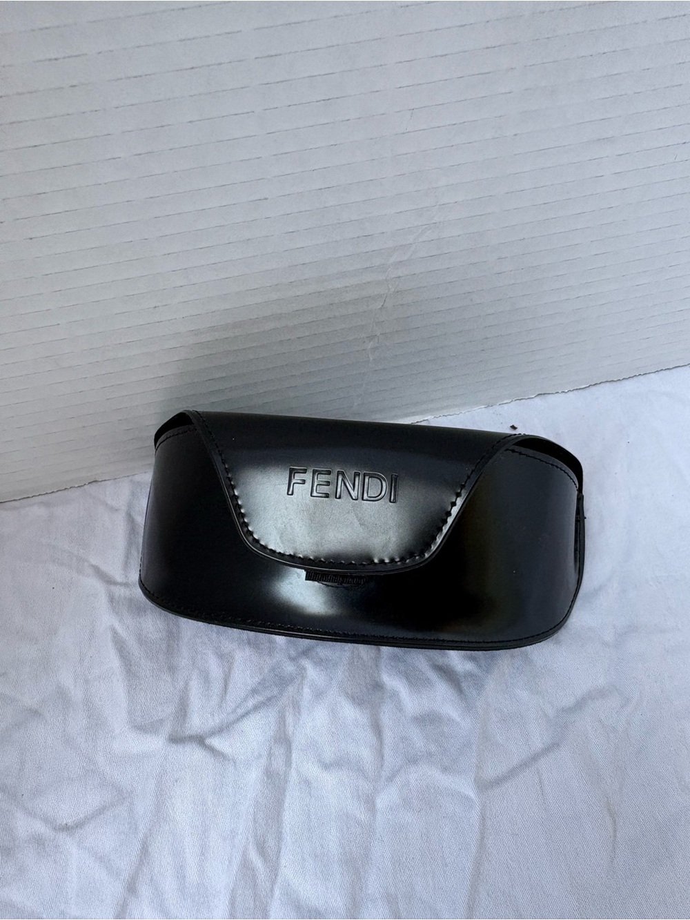 Fendi Black Leather glasses case